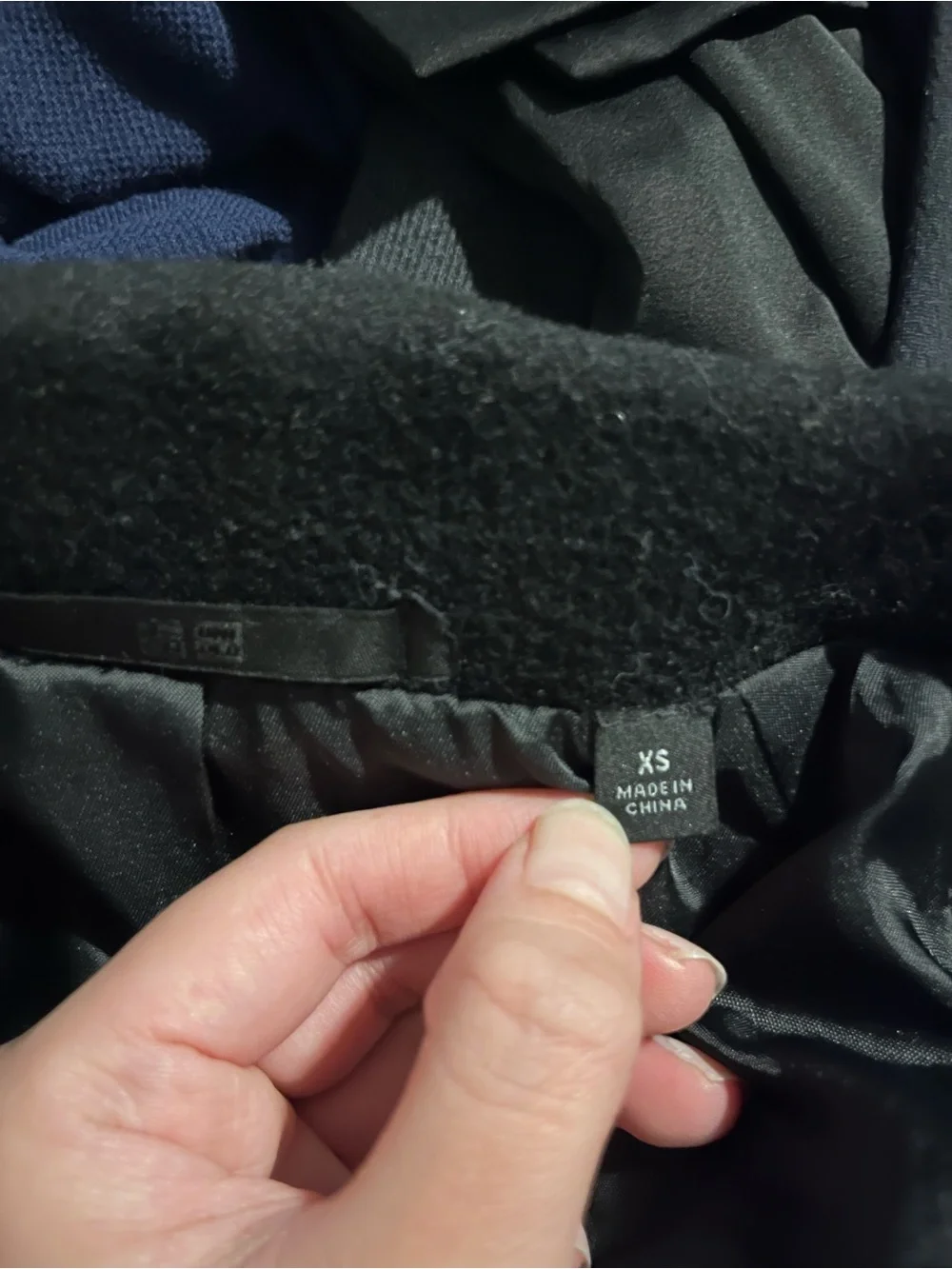 Uniqlo Women's Black Wool Long Trench Coat